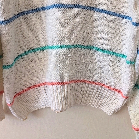 Vintage Private Club Womens Medium Sweater 100% Cotton Cottage Coastal Beach - Picture 2 of 7